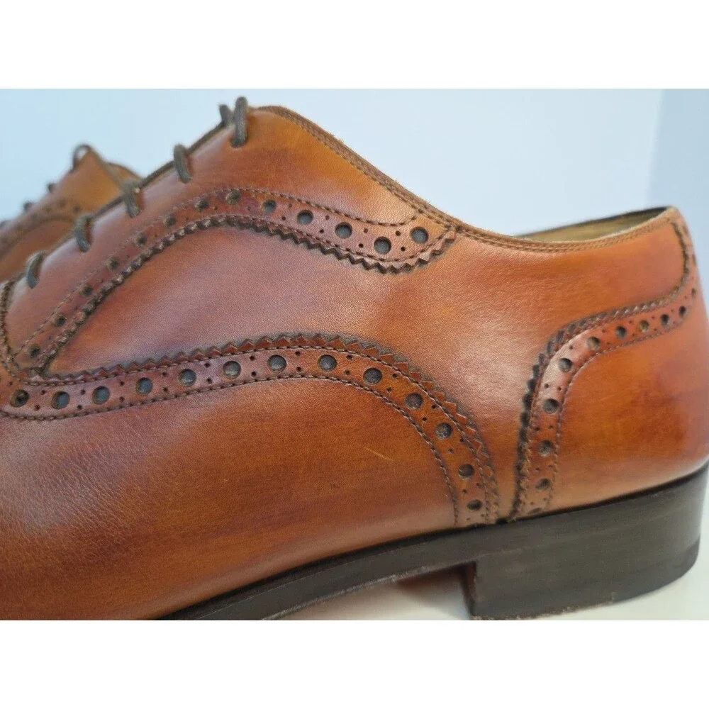 Magnanni Brogue Medallion Cap Toe Oxford Torba Men's Dress Shoes 12 M 13975 EUC